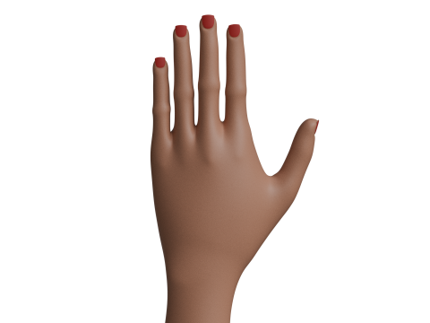 Female cartoon hand Model 3D