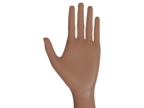 Female cartoon hand Model 3D