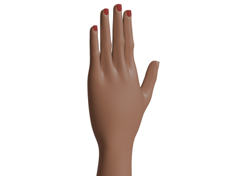 Female cartoon hand Model 3D