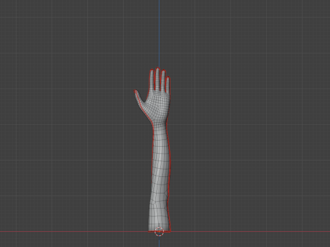 Female cartoon hand Model 3D