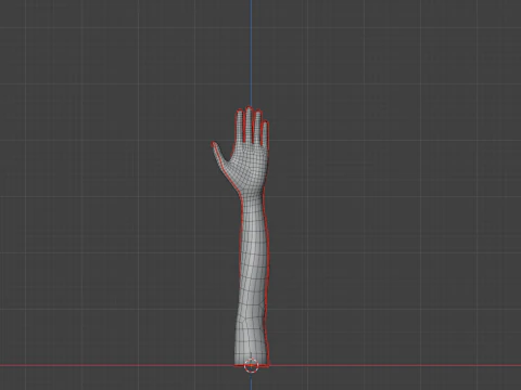 Female cartoon hand 3D Model
