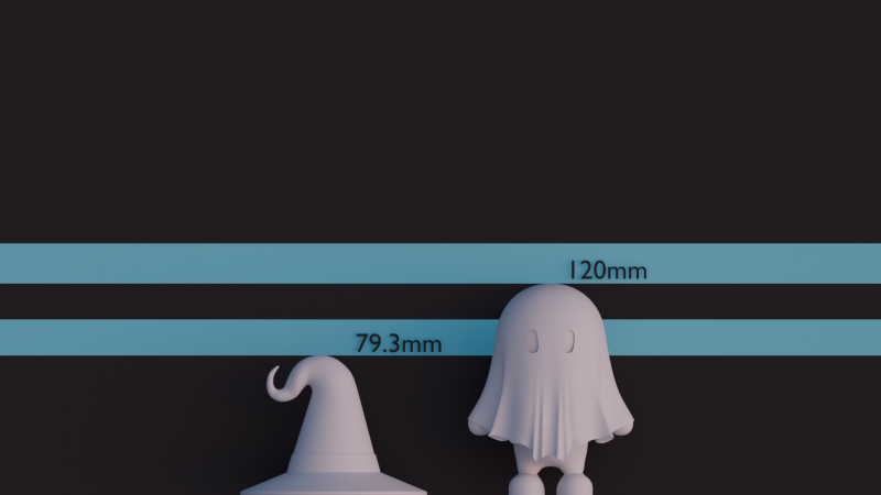 Модель Призрака в шляпе и плаще, которую можно распечатать на 3D-принтере. 3D Принт Модель .c4d .max .obj .3ds .fbx .stl .blend 