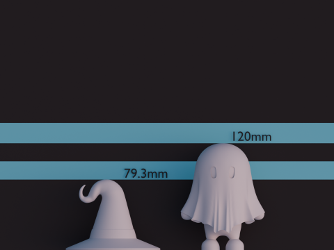 3D-модель привида в капелюсі та накидці для друку 3D Принт Модель