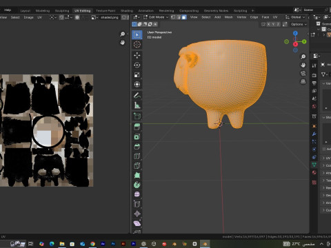 Sheep Pen Holder Cute Animal Desk Organizer for Kids and Adults Low-poly 3D print model 3D प्रिंट मॉडल