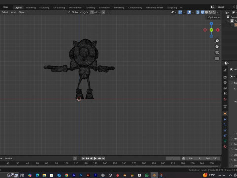 Sonic Fan Art 3D Print Low-poly 3D print model 3D Baskı Modeli