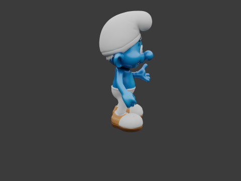 Smurf Inspired Toy Figure 3D Printable Low-poly 3D print model Modèles 3D en vedette