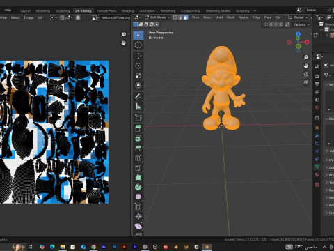 Smurf Inspired Toy Figure 3D Printable Low-poly 3D print model Modèles 3D en vedette