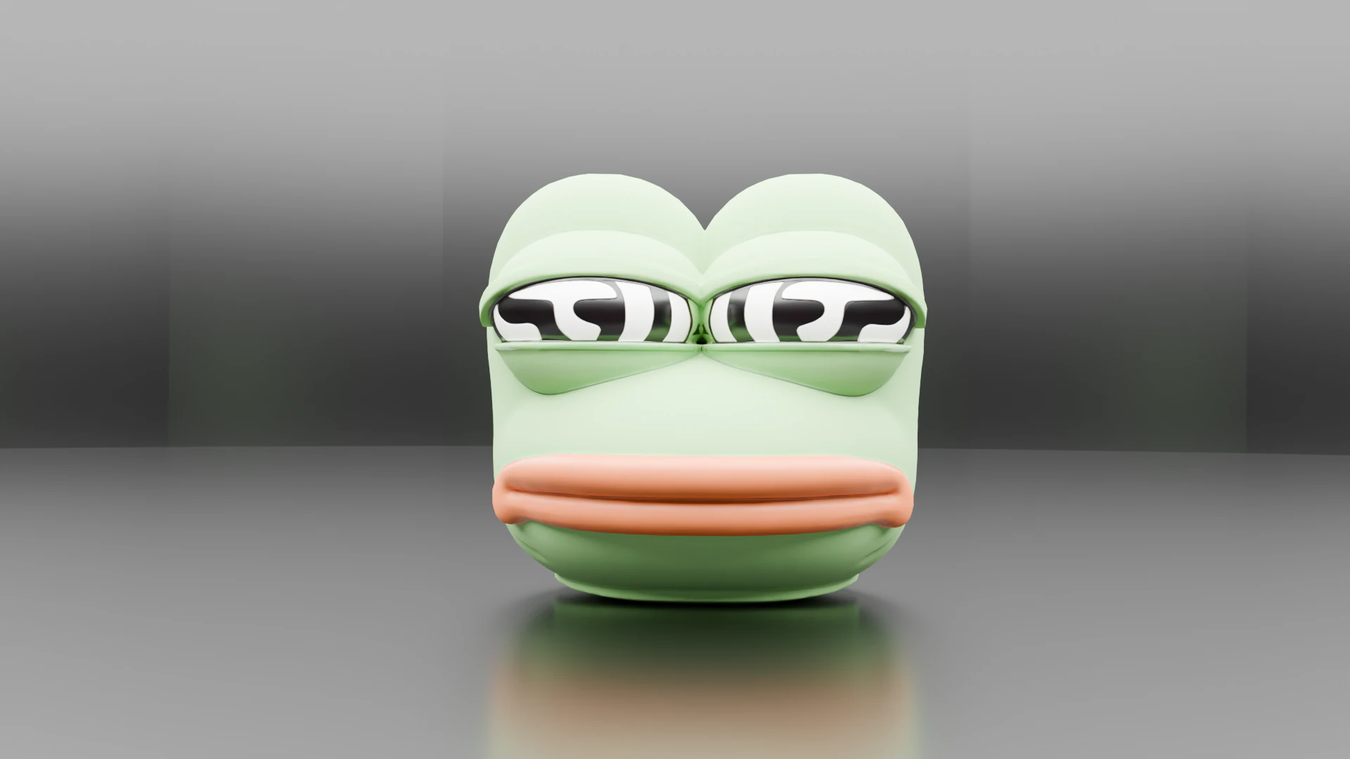 Pepe Frog Head Low-poly 3D print model 3D Print Model .c4d .max .obj .3ds .fbx .stl .blend