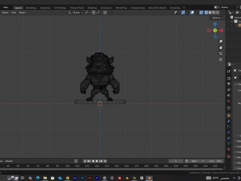 Muscle Mouse Warrior 3D Print Model Low-poly 3D print model 3D Print Model