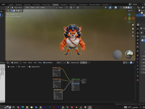 Muscle Mouse Warrior 3D Print Model Low-poly 3D print model 3D Print Model