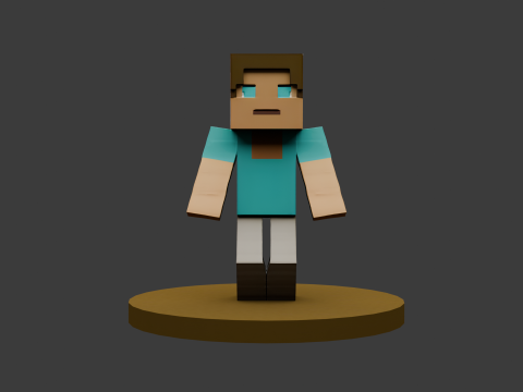 Voxel Character 3D Print Model Minecraft Style Mini Figure Low-poly 3D print model Modelo de impresión 3D
