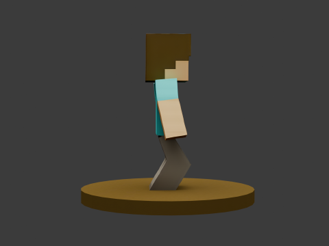 Voxel Character 3D Print Model Minecraft Style Mini Figure Low-poly 3D print model Modelo de impresión 3D