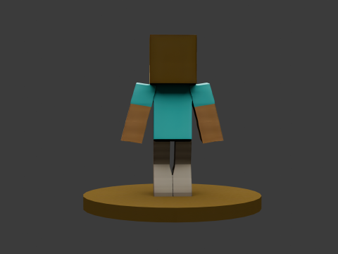 Voxel Character 3D Print Model Minecraft Style Mini Figure Low-poly 3D print model Modelo de impresión 3D