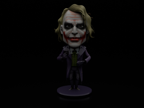 Joker High Quality STL for Printing and Collectibles Low-poly 3D print model 3D Print Model