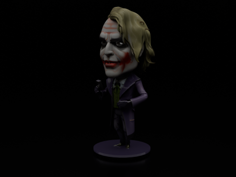 Joker High Quality STL for Printing and Collectibles Low-poly 3D print model 3D Print Model