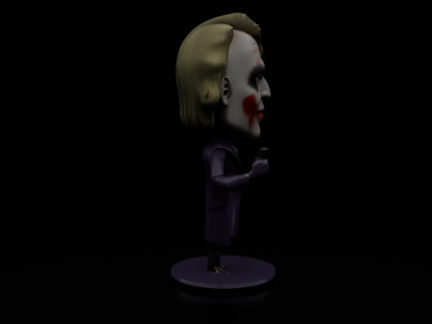 Joker High Quality STL for Printing and Collectibles Low-poly 3D print model 3D Print Model