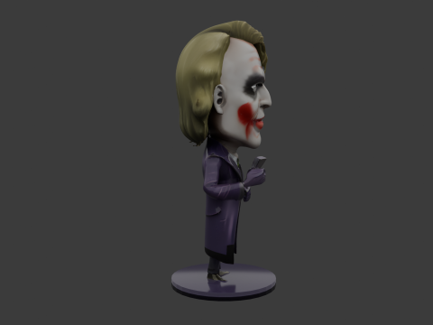 Joker High Quality STL for Printing and Collectibles Low-poly 3D print model 3D Print Model