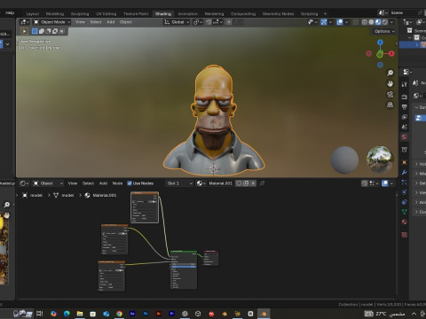 Homer Simpson Stylized Bust 3D Print Model STL Low-poly 3D print model 3Dプリントモデル