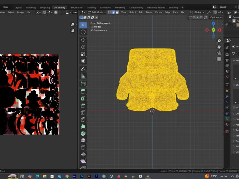 Cartoon Angry Man Free 3D Print Test Free low-poly 3D print model 3D Print Model