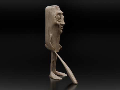 Tum Tum Tum Sahur 3D Printable Character for Toy and Game Low-poly 3D print model Model 3D