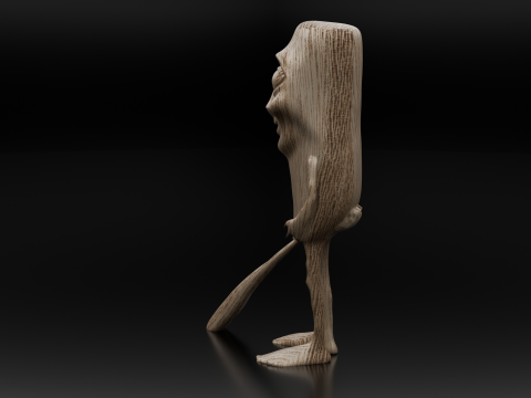 Tum Tum Tum Sahur 3D Printable Character for Toy and Game Low-poly 3D print model Model 3D