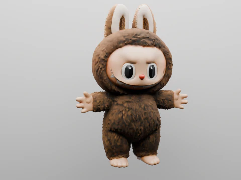 Fluffy Forest Friend 3D Print Model