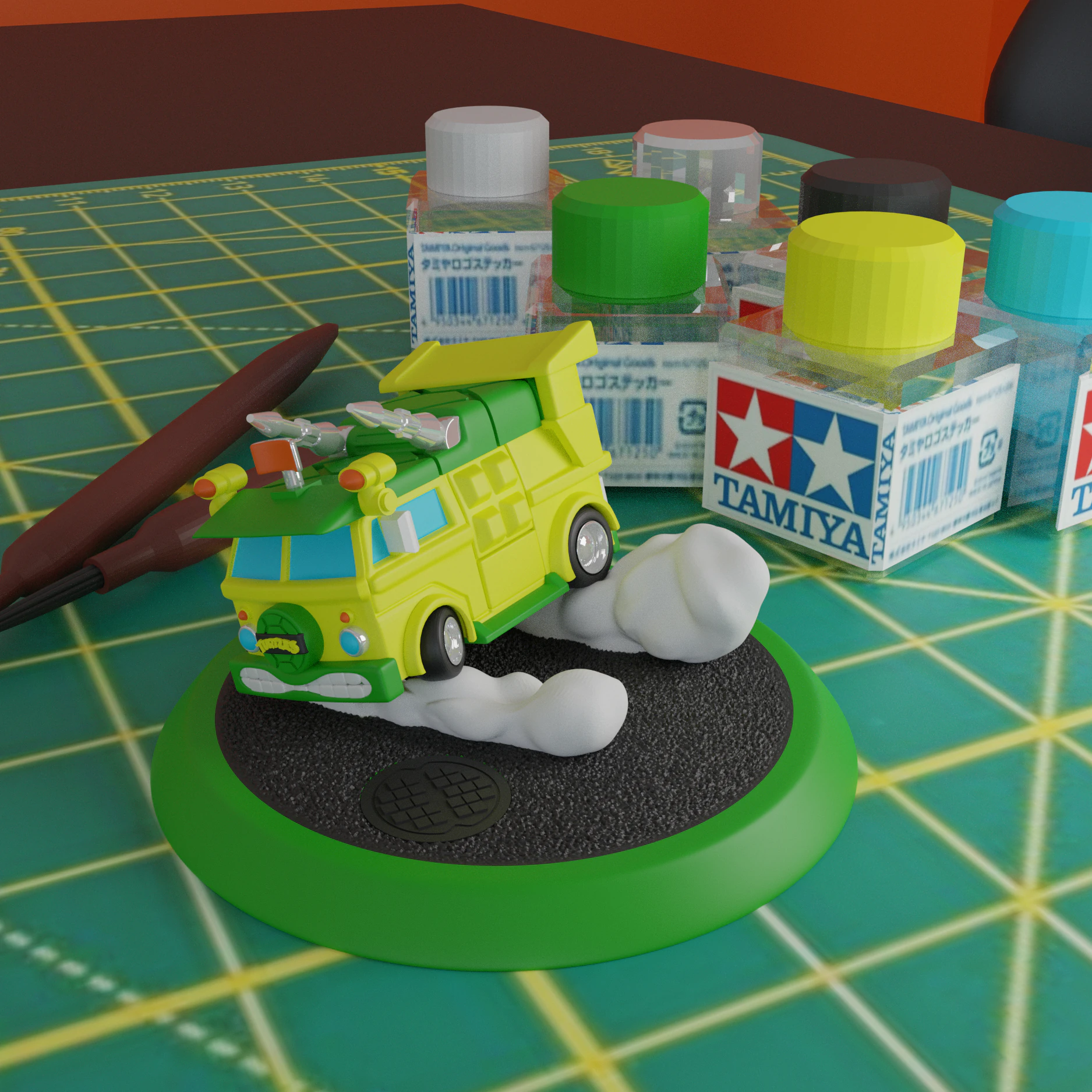 Miniature Party Wagon 3D Print Model .c4d .max .obj .3ds .fbx .stl .blend 