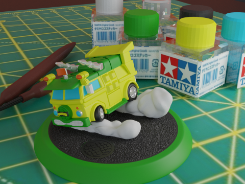 Miniature Party Wagon Modelo de impresión 3D