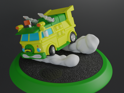 Miniature Party Wagon 3D Принт Модель