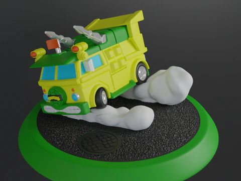 Miniature Party Wagon 3D Print Model