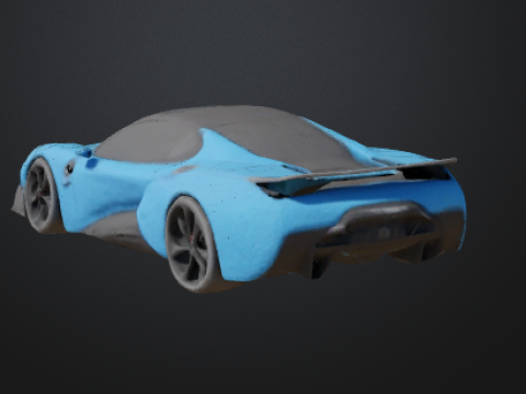 Stylized Low Poly Car Game Ready Vehicle Asset 3D Model