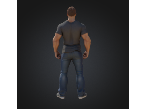 Realistic Male 3D Character Ready Textured 3D Модель