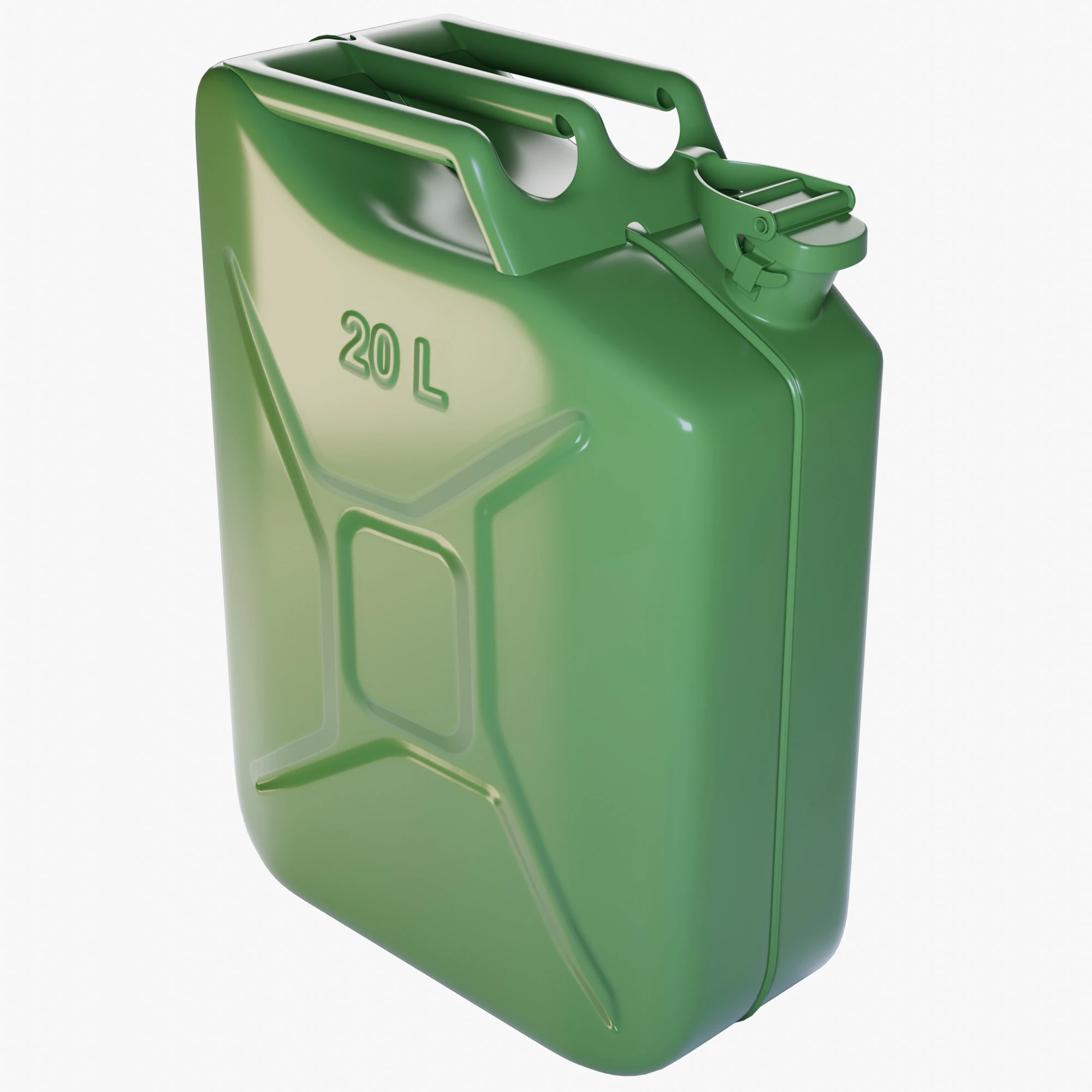 Jerry Can Metal Gas 3D Model .c4d .max .obj .3ds .fbx .stl .blend