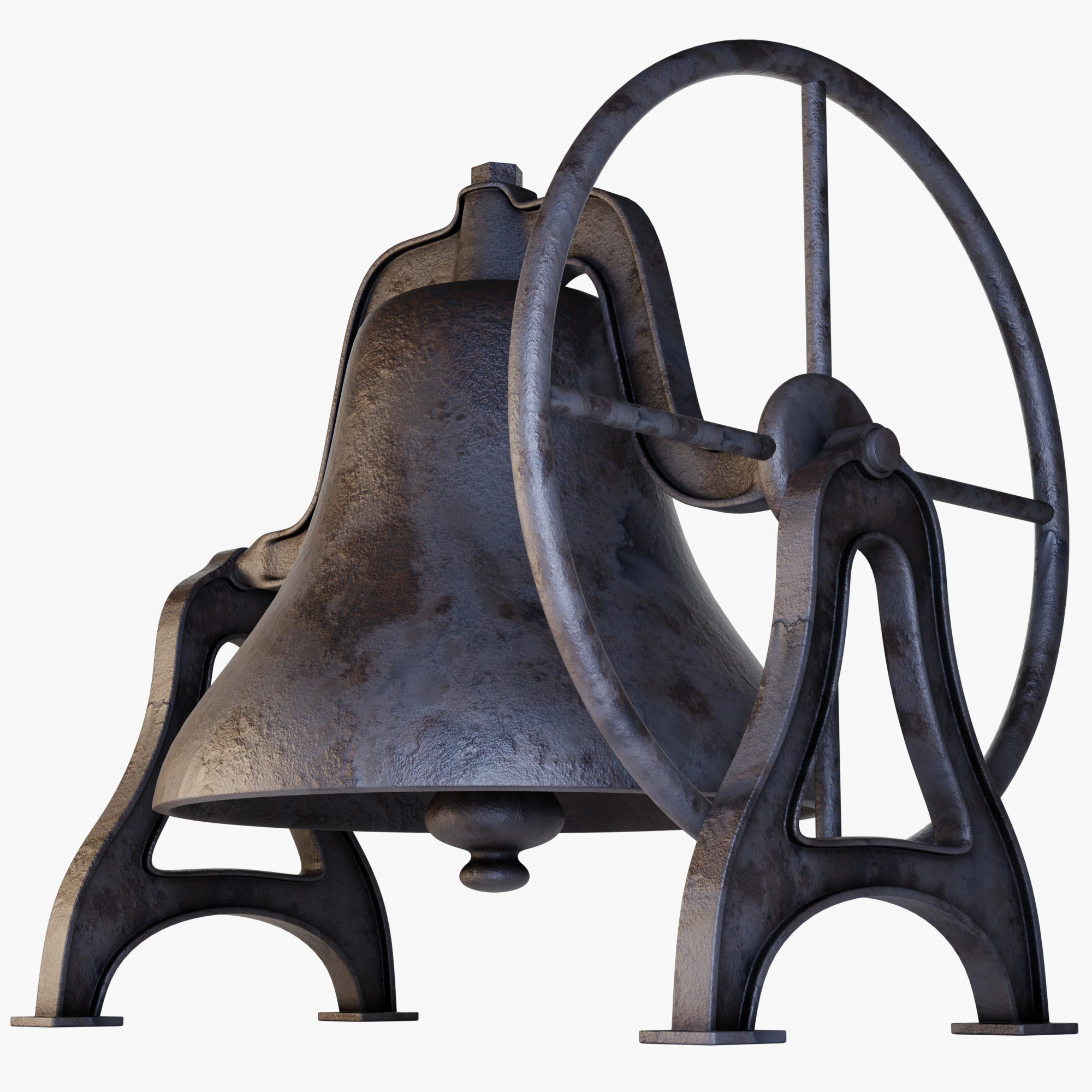 Antique Bell 3D Model .c4d .max .obj .3ds .fbx .stl .blend 