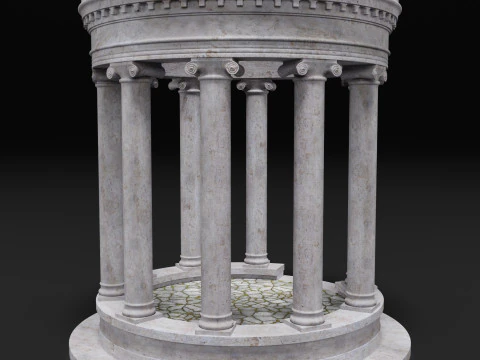 Kolom Patung Model 3D