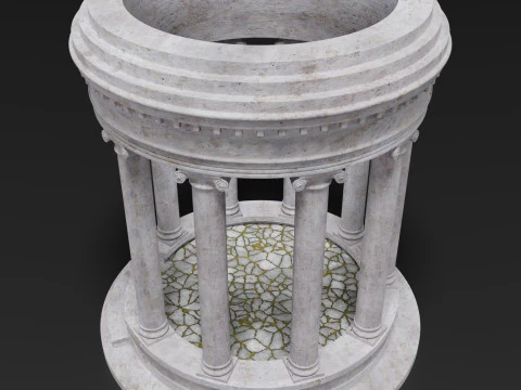 Kolom Patung Model 3D