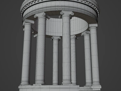 Kolom Patung Model 3D