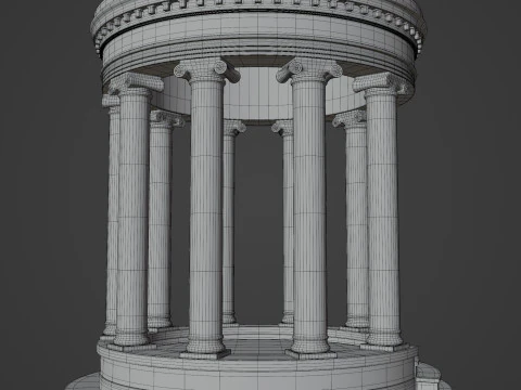 Kolom Patung Model 3D