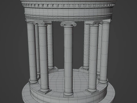 Kolom Patung Model 3D