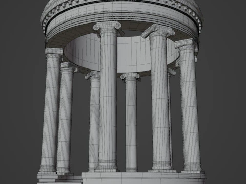 Kolom Patung Model 3D