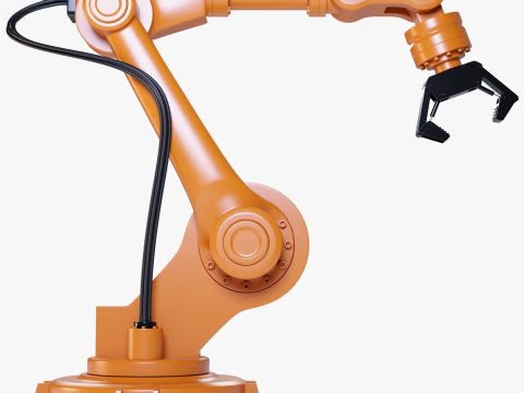 Industrial Robot Arm 3D Model