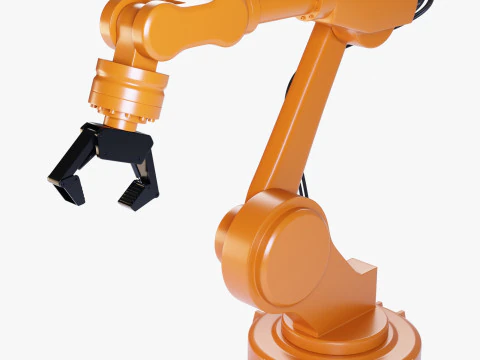 Industrial Robot Arm 3D Model