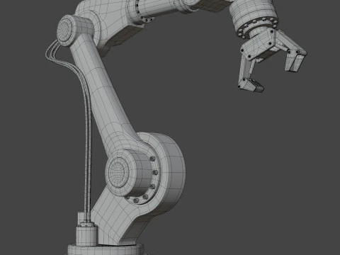 Industrial Robot Arm 3D Model