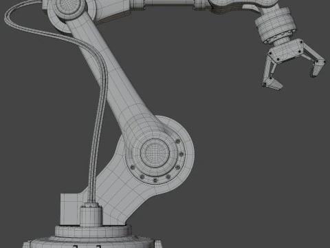 Industrial Robot Arm 3D Model