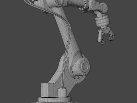 Industrial Robot Arm 3D Model