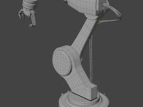 Industrial Robot Arm 3D Model