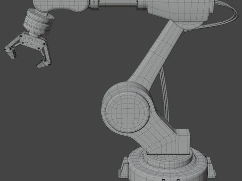 Industrial Robot Arm 3D Model