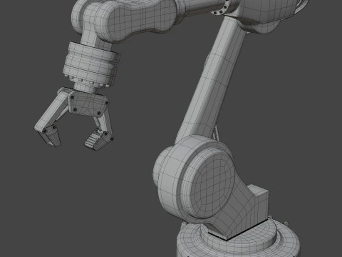 Industrial Robot Arm 3D Model