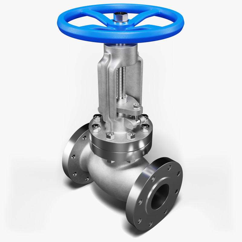 Industrial Valve Model 3D .c4d .max .obj .3ds .fbx .stl .blend