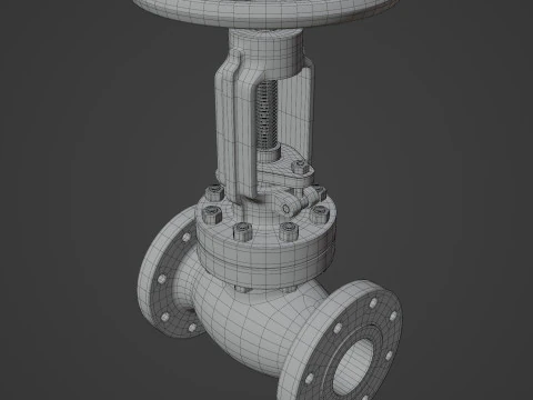 Industrial Valve 3D Model